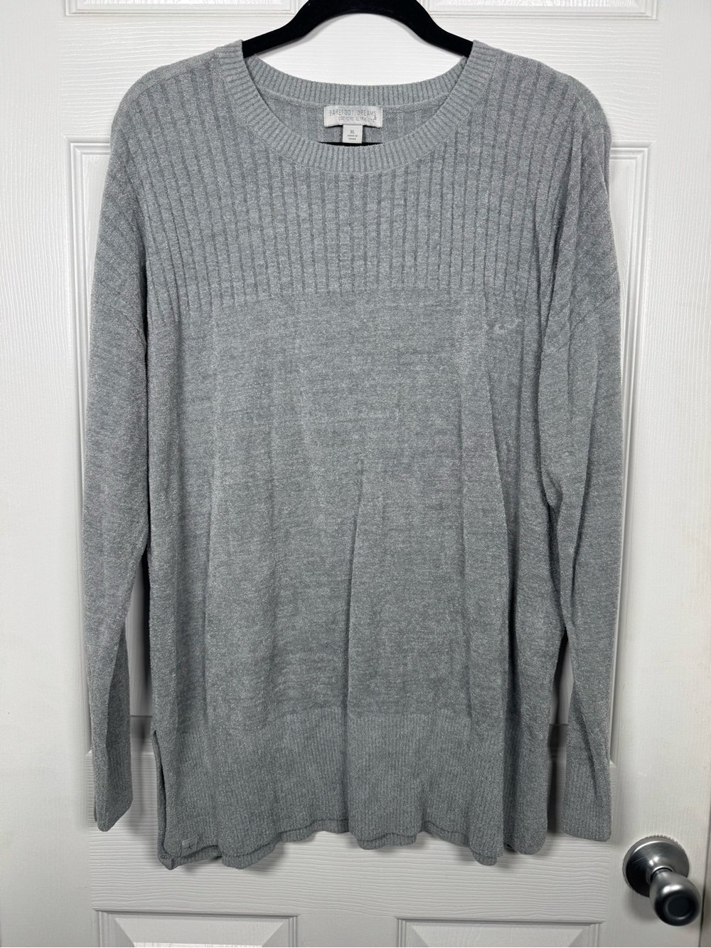 Barefoot Dreams CozyChic Ultra Lite Gray Pullover Sweater XL